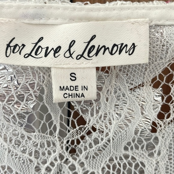 NEW For Love & Lemons Wildflower Tie-Front Cropped Top - Picture 4 of 6